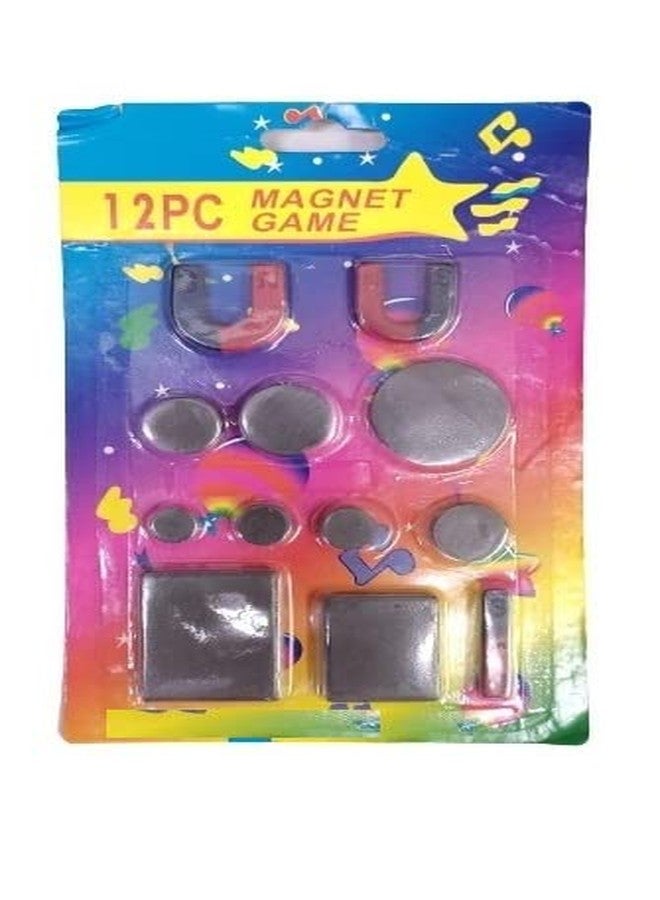 MOREL 12 PCS Physics Science Magnets KIT for Education Science Experiment Tools Including BAR/Ring/Horseshoe/Square. - Image 1